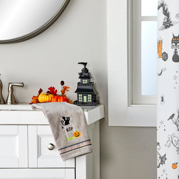 Skl Home Haunted House Glow-In-The-Dark Lotion/Soap Dispenser Black