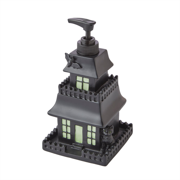 Skl Home Haunted House Glow-In-The-Dark Lotion/Soap Dispenser Black