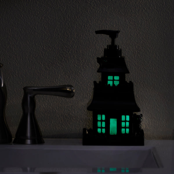Skl Home Haunted House Glow-In-The-Dark Lotion/Soap Dispenser Black