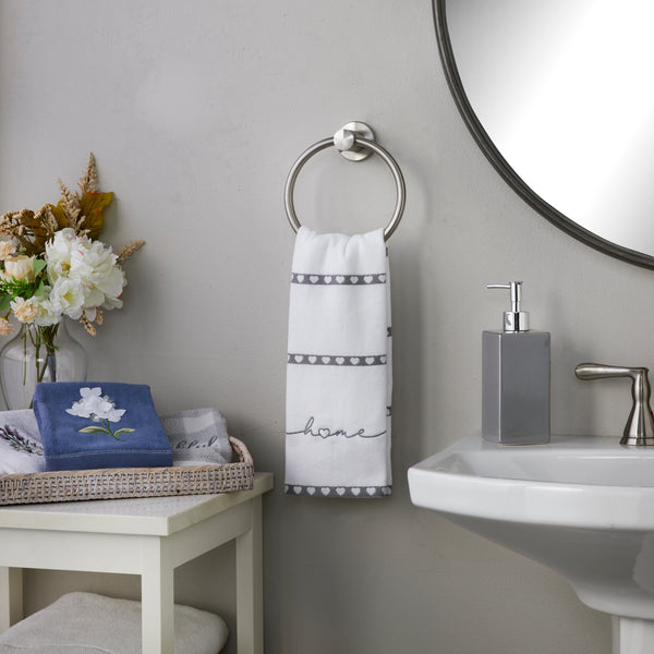 Skl Home Heart In Home 2-Piece Jacquard Hand Towel Set White