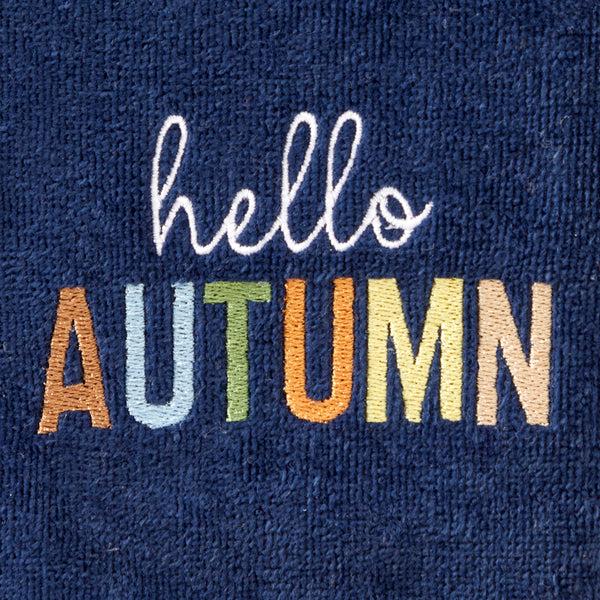 Skl Home Hello Autumn 2-Piece Hand Towel Set Navy/Multi