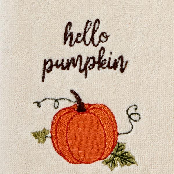 Skl Home Hello Pumpkin 2-Piece Hand Towel Set Natural
