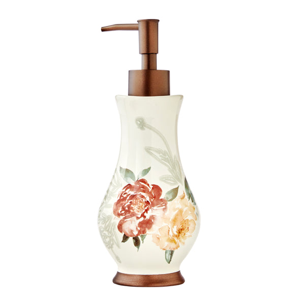 skl home Holland Floral Lotion/Soap Dispenser Natural/Multi