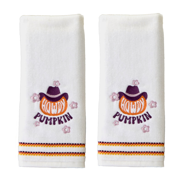 skl home Howdy Pumpkin 2-Piece Hand Towel Set White