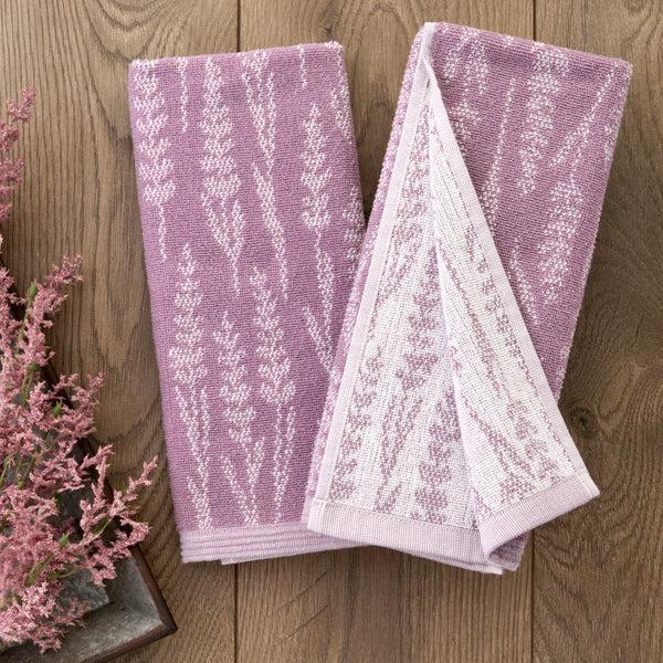 Skl Home Lavender Silhouette 2-Piece Hand Towel Set Purple