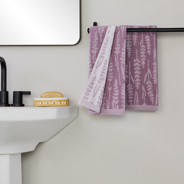 Skl Home Lavender Silhouette 2-Piece Hand Towel Set Purple