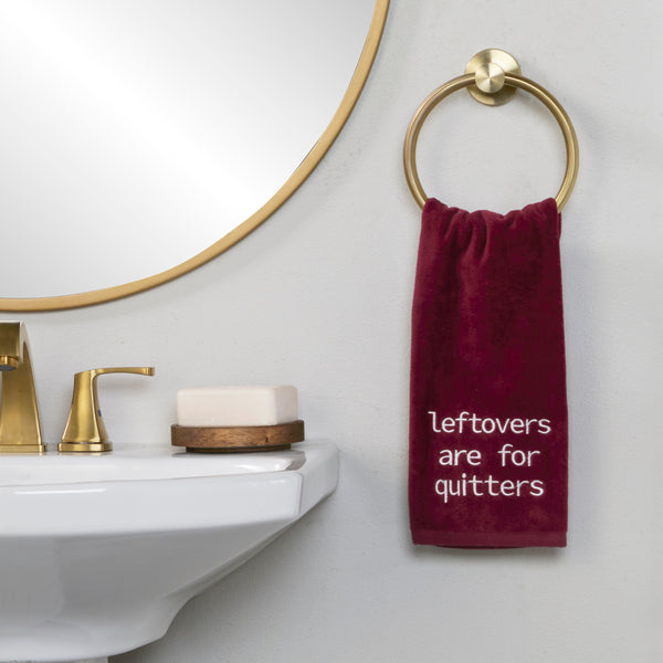 Skl Home Leftovers Quitters 2-Piece Hand Towel Set Wine