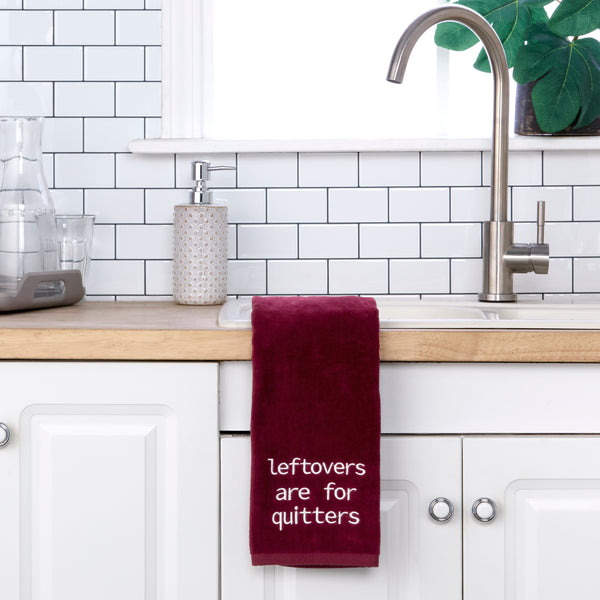 Skl Home Leftovers Quitters 2-Piece Hand Towel Set Wine