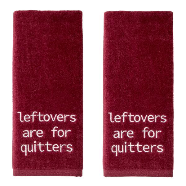 skl home Leftovers Quitters 2-Piece Hand Towel Set Wine
