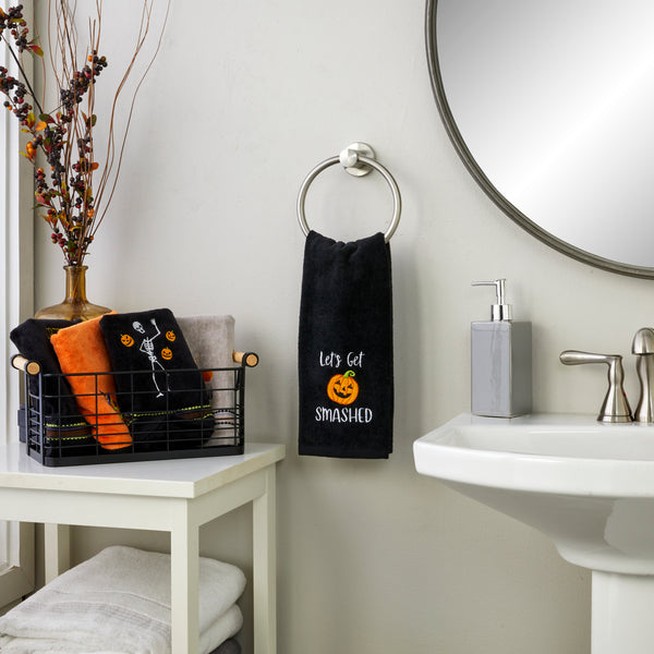 Skl Home Let's Get Smashed 2-Piece Hand Towel Set Black/Multi