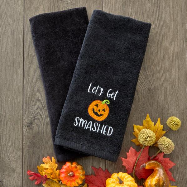Skl Home Let's Get Smashed 2-Piece Hand Towel Set Black/Multi