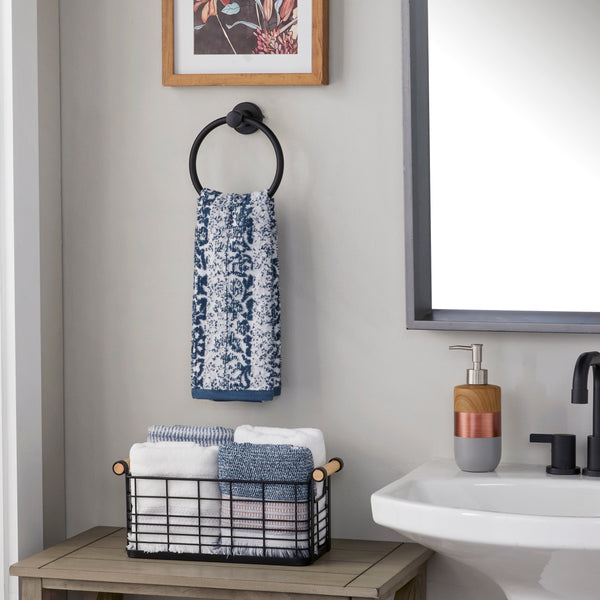 Skl Home Lincoln Park 2-Piece Turkish Cotton Hand Towel Gift Set Navy