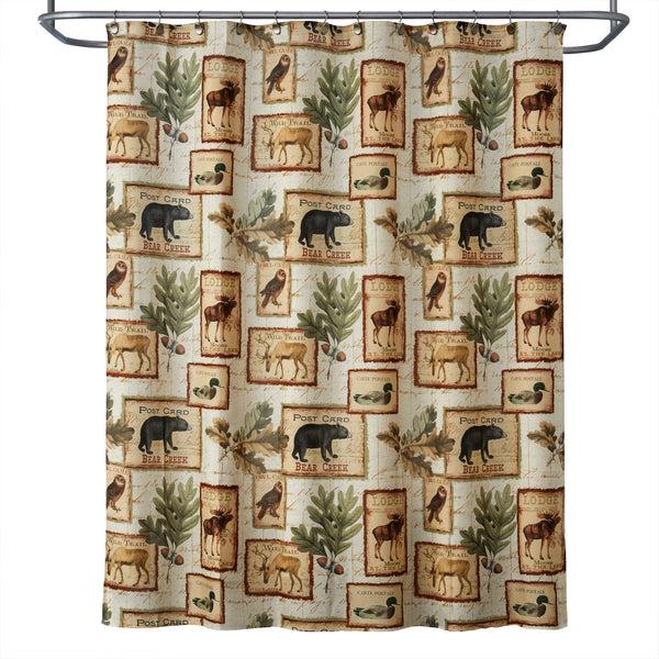 Skl Home Lodge Memories Fabric Shower Curtain Multi
