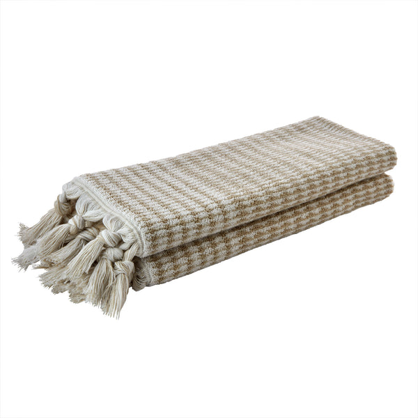 Skl Home Longborough 2-Piece Turkish Cotton Hand Towel Set Tan
