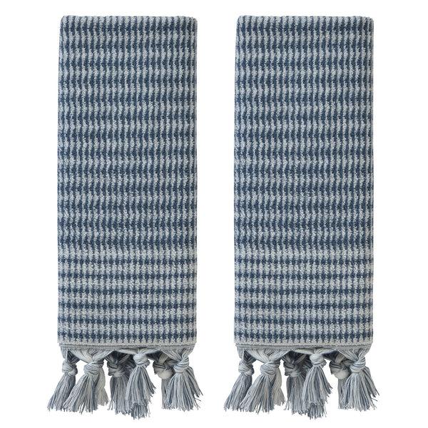 skl home Longborough 2-Piece Turkish Cotton Hand Towel Set Denim