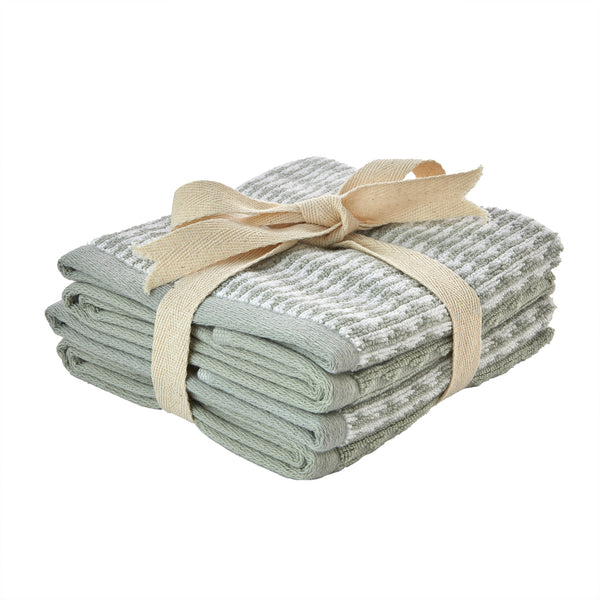 skl home Longborough 4-Piece Turkish Cotton Washcloth Set Sage