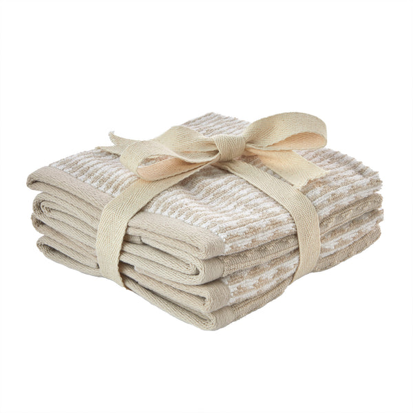 skl home Longborough 4-Piece Turkish Cotton Washcloth Set Tan