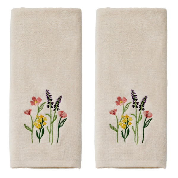 skl home Meadow Bouquet 2-Piece Hand Towel Set Natural