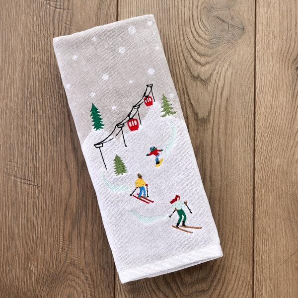 Skl Home Mini Skiing Jacquard 2-Piece Hand Towel Set Multi