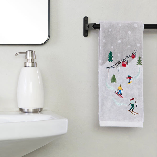 Skl Home Mini Skiing Jacquard 2-Piece Hand Towel Set Multi