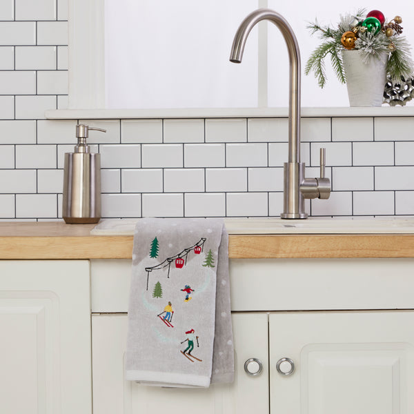 Skl Home Mini Skiing Jacquard 2-Piece Hand Towel Set Multi