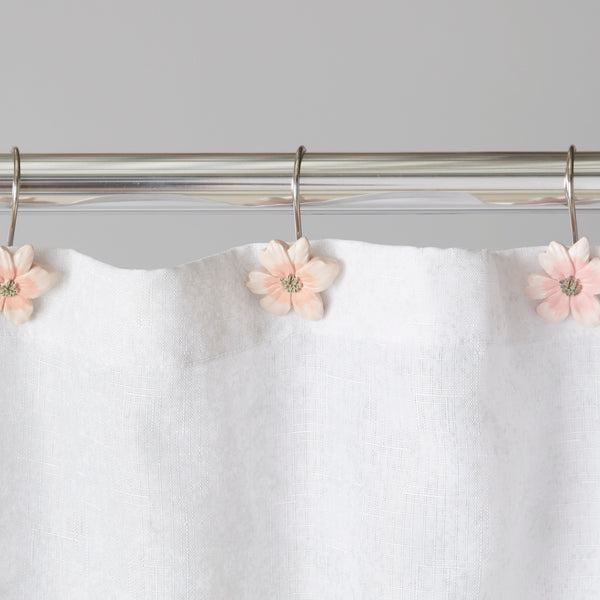 Skl Home Misty Flower Shower Curtain Hooks Pink/Multi