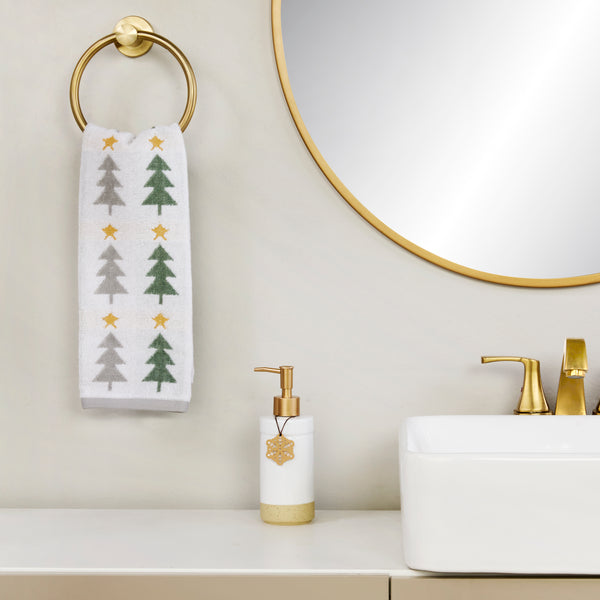 Skl Home Multi Trees Jacquard 2-Piece Hand Towel Set Multi