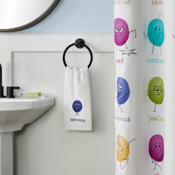 Skl Home Nervous/Excited 2-Piece Hand Towel Set White