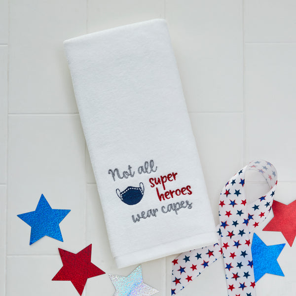 Skl Home Not All Superheroes Wear Capes 2-Piece Hand Towel Set White