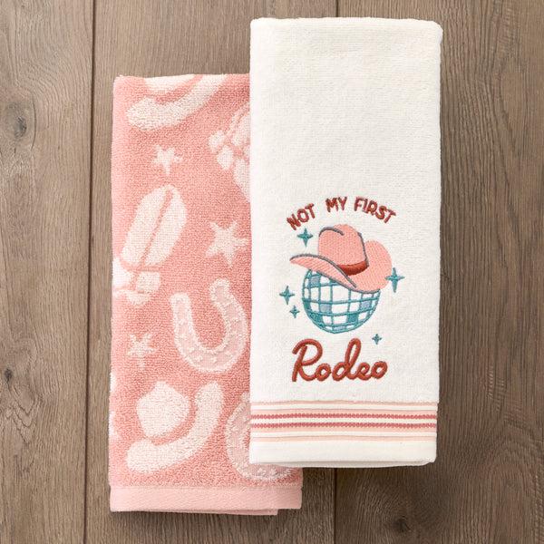 Skl Home Not My First Rodeo 2-Piece Hand Towel Set Natural/Blush