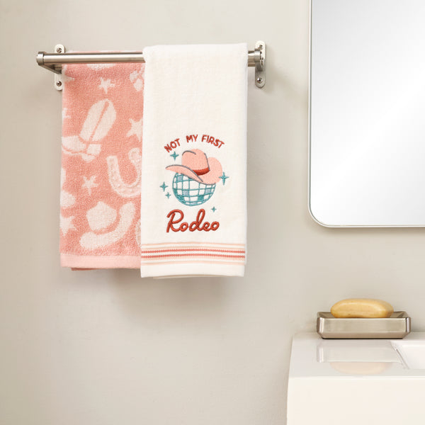 Skl Home Not My First Rodeo 2-Piece Hand Towel Set Natural/Blush