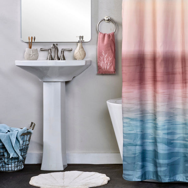 Skl Home Ocean Coral Sculpted Jacquard 2-Piece Hand Towel Set Coral