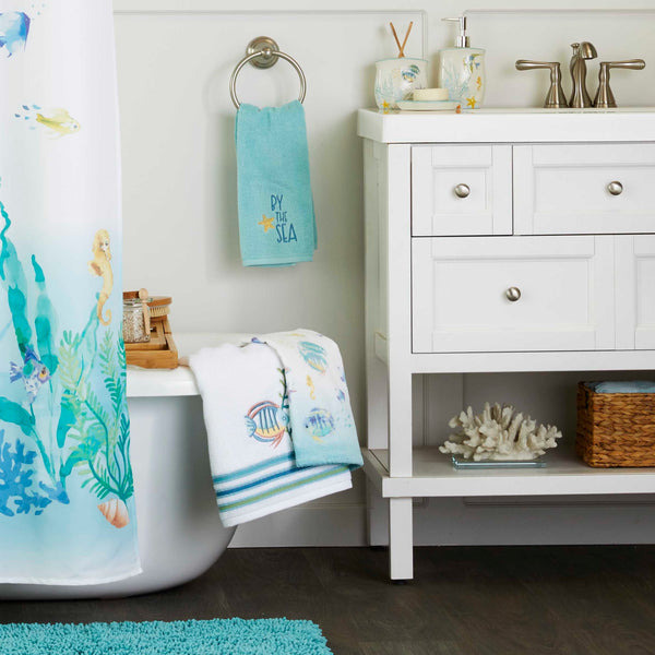 Skl Home Ocean Watercolor 2-Piece Printed Hand Towel Set Multi