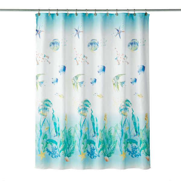 Skl Home Ocean Watercolor Fabric Shower Curtain Multi