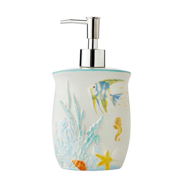 skl home Ocean Watercolor Lotion/Soap Dispenser Multi