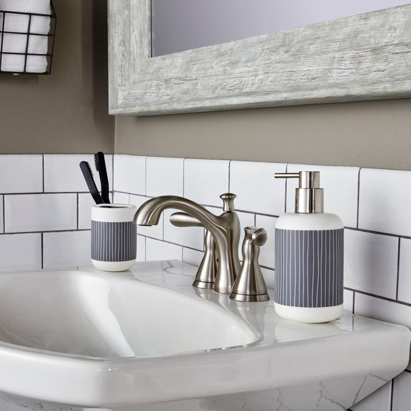 Skl Home Pinstripe Row Lotion/Soap Dispenser Dove Gray