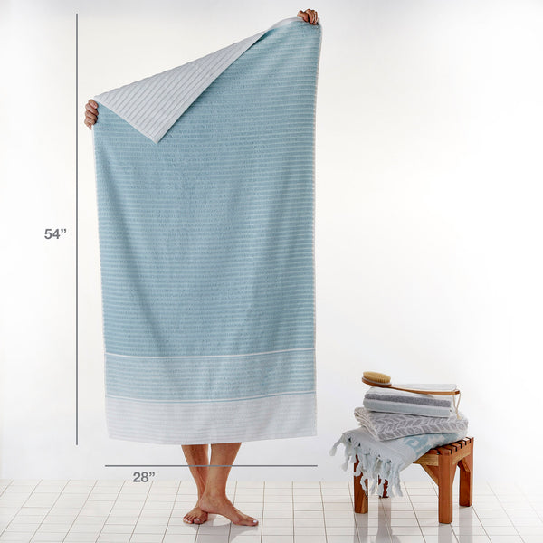 Skl Home Planet Ombre Turkish Cotton Bath Towel Aqua