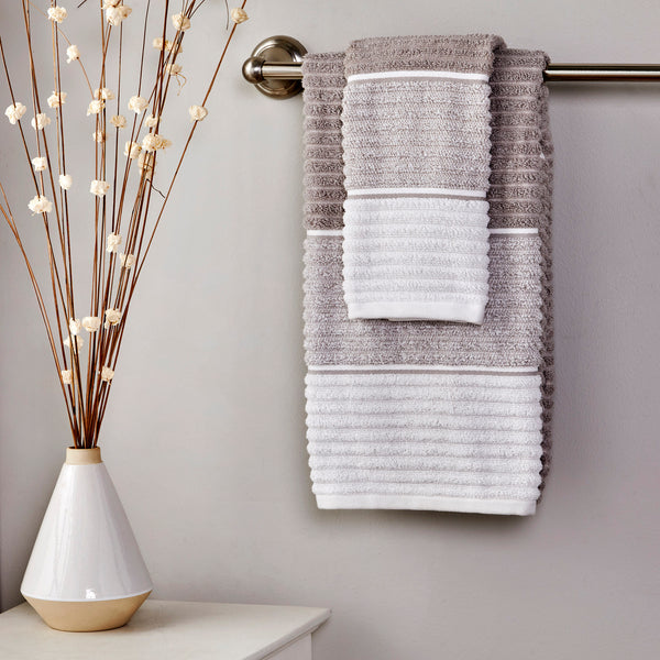 Skl Home Planet Ombre Turkish Cotton Bath Towel Taupe
