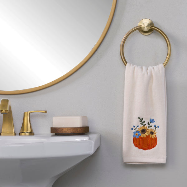 Skl Home Pumpkin Bouquet 2-Piece Hand Towel Set Natural