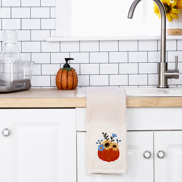 Skl Home Pumpkin Bouquet 2-Piece Hand Towel Set Natural