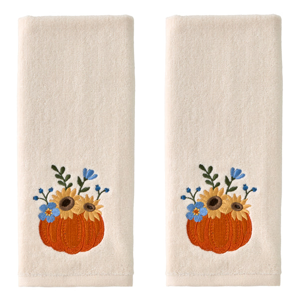 skl home Pumpkin Bouquet 2-Piece Hand Towel Set Natural