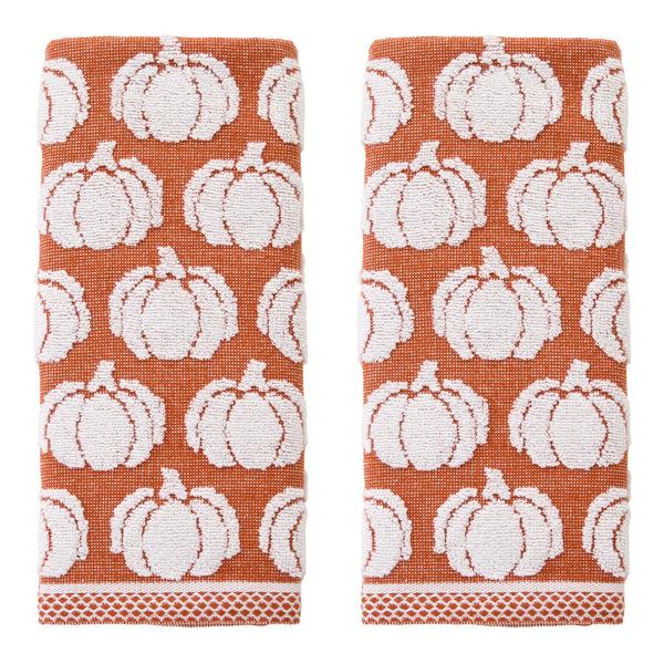 skl home Pumpkin Sculpted 2-Piece Hand Towel Set Spice