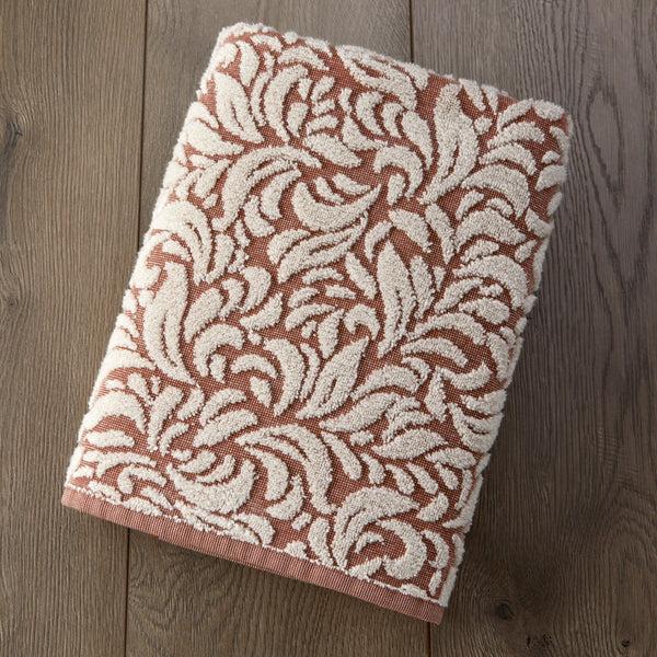 Skl Home Renan Turkish Cotton Jacquard Bath Towel Clay/Oxford