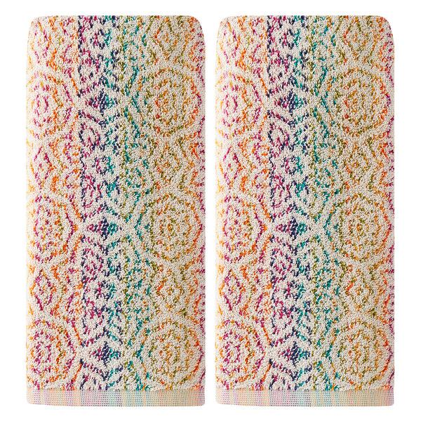 skl home Rhapsody 2-Piece Hand Towel Set Bright Multi