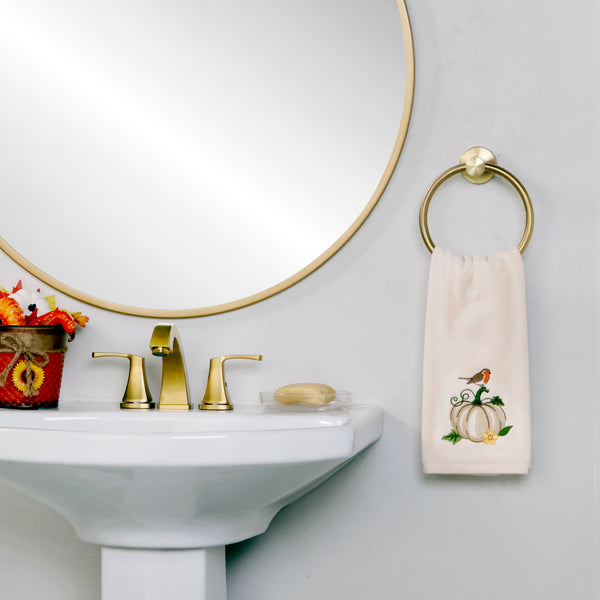 Skl Home Robin On Pumpkin 2-Piece Hand Towel Set Natural