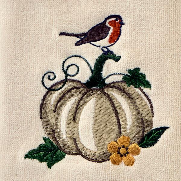 Skl Home Robin On Pumpkin 2-Piece Hand Towel Set Natural