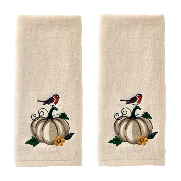 skl home Robin On Pumpkin 2-Piece Hand Towel Set Natural