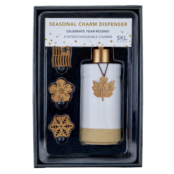 skl home Seasonal Charm 5-Piece Soap Dispenser Set White