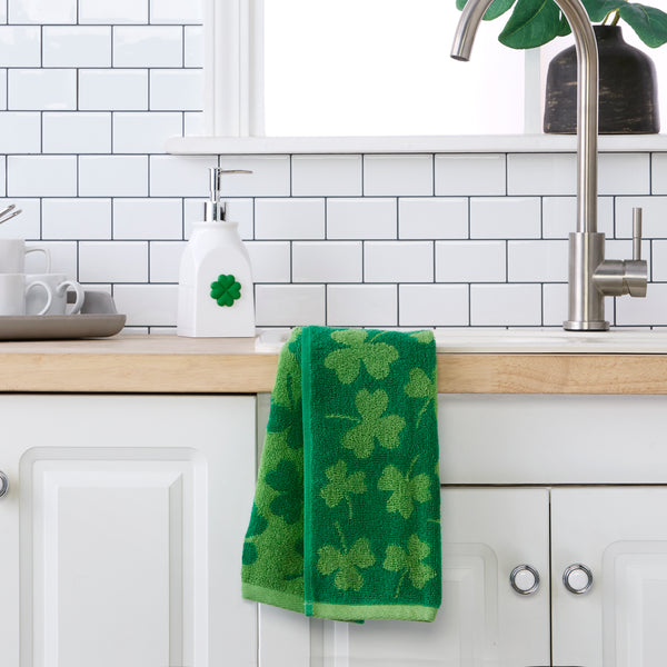Skl Home Shamrock Jacquard 2-Piece Hand Towel Set Green