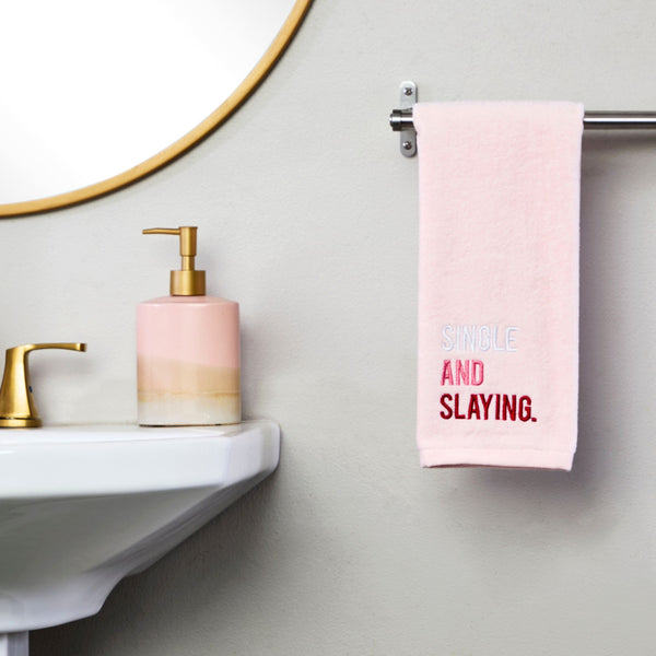Skl Home Single And Slaying 2-Piece Hand Towel Set Light Blush